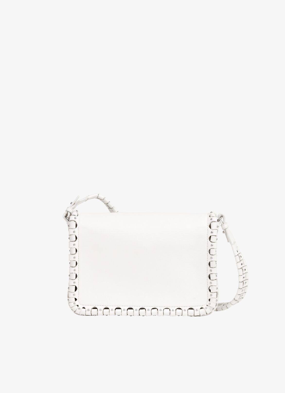 HINGE FLAP BAG  ALAÏA OPTIC WHITE HINGE FLAP BAG